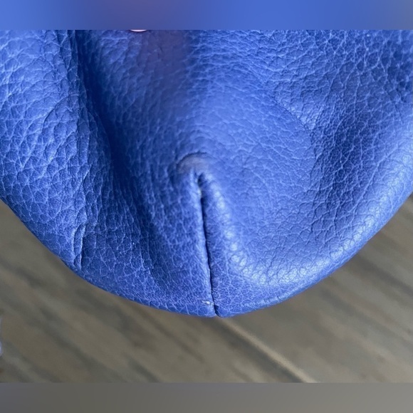 VGUC, Foley + Corinna Blue Pebbled Leather Shoulder Bag - Picture 5 of 5